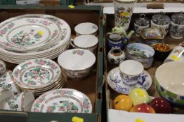TWO TRAYS OF ASSORTED CERAMICS TO INCLUDE CROWN DERBY