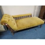 AN EDWARDIAN CHAISE LONGUE