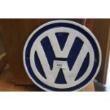 ***A BLUE AND WHITE VW PLAQUE**