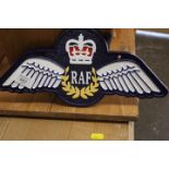***AN RAF WINGS PLAQUE**