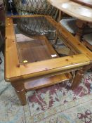 A DUCAL PINE GLAZED COFFEE TABLE L-99CM