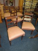 A SET OF SIX 19TH CENTURY MAHOGANY DINING CHAIRS
