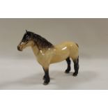 A BESWICK MODEL OF A HIGHLAND PONY HORSE MACKIONNEACH 1644 IN DUNN GLOSS COLOURWAY