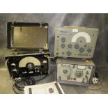 THREE VINTAGE SIGNAL GENERATORS TO INCLUDE AVO TYPE TFM, ADVANCE TYPE 63.A AND A MARCONI TF1064B (