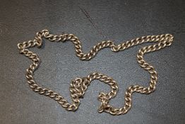 MENS HEAVY SILVER CURB LINK NECK CHAIN - 32 GRAMS