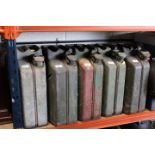 FIVE ASSORTED VINTAGE JERRY CANS