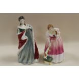 TWO ROYAL DOULTON QUEENS OF THE REALM FIGURINES - QUEEN ANNE HN3141 AND QUEEN VICTORIA HN3125