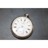 A HALLMARKED SILVER NIGHT AND SUN OF NORTHAMPTON POCKET WATCH