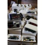 TWO TRAYS OF COLLECTABLE MODEL VINTAGE CARS
