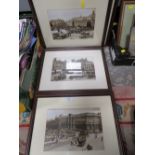 SIX FRAMED AND GLAZED PHOTOGRAPHIC PRINTS OF WOLVERHAMPTON TOGETHER WITH A MAP OF WOLVERHAMPTON