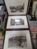 SIX FRAMED AND GLAZED PHOTOGRAPHIC PRINTS OF WOLVERHAMPTON TOGETHER WITH A MAP OF WOLVERHAMPTON