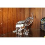 A WATERFORD CRYSTAL ELEPHANT