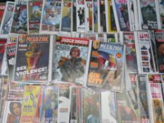 A BOX OF JUDGE DREDD MAGAZINE COMICS, MIXED YEARS TO INCLUDE 1995, 202 AND 2004 ETC