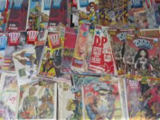 A TRAY OF 2000AD COMICS , MAINLY FROM THE LATE 1980S INCLUDING 1988