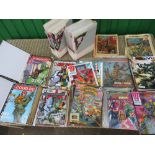 A TRAY OF MIXED ERAS 2000AD COMICS CONTAINED IN TWO FILES, (MAINLY 2010 / 2012), TWO RING BINDERS