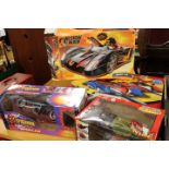 A BOXED SPIDERMAN 1:43 SCALE CARRERA GO, COMPLETE WITH 2 CARS, TRACK, HAND CONTROLS, TRANSFORMER AND