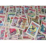 A BOX CONTAINING WARLORD AND BULLET COMICS FROM 1975 TO 1979