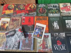TWENTY MAINLY HARDBACK COMIC BOOKS, ALL STILL FACTORY WRAPPED TO INCLUDE NEMESIS THE WARLOCK DEATH