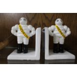***A SET OF BLACK AND WHITE MICHELIN BOOKENDS**