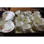 A TRAY OF TUSCAN CHINA TEA WARE ETC