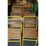 A QUANTITY OF MODERN STACKING INDUSTRIAL STYLE CHAIRS (8)