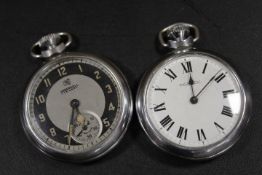 TWO VINTAGE MENS POCKET WATCHES BY INGERSOL