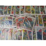 A BOX CONTAINING 2000AD COMICS FEATURING JUDGE DREDD, FROM THE EARLY 1980S RUNNING FROM PROGRAMME