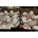 TWO TRAYS OF ROYAL ALBERT BRAEMAR TEA-WARE