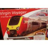 A BOXED BACHMANN 00 GAUGE SCALE VIRGIN VOYAGER CLASS 220 BOMBARDIER THREE CAR TRAIN SET WITH TRACK