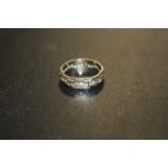 A VINTAGE ETERNITY RING STAMPED 9CT APPROX 2.5G