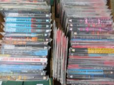 TWO TRAYS OF COMIC BOOKS, BOTH HARDBACK AND PAPERBACK, ALL IN EXCELLENT CONDITION, TO INCLUDE