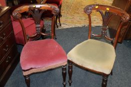 A PAIR OF ANTIQUE ROSEWOOD CHAIRS