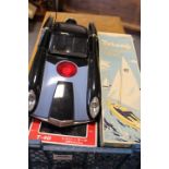 A TRAY CONTAINING INCREDIBLE'S DISNEY PIXAR REMOTE CONTROL CAR IN WORKING ORDER, A BOXED 12"
