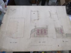 W/C ARCHITECTURAL DRAWING FOR THE NEW CHAPEL FARMWORTH TOGETHER WITH PHOTOGRAPHS - IN CABINET