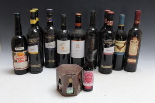 11 BOTTLES OF ASSORTED RED WINES TO INCLUDE CIMAROSA EXAMPLES, together with a miniature and a