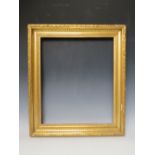 A 19TH CENTURY GOLD FRAME, with acanthus leaf design to outer edge, frame W 6.5 cm, rebate 57 x 43