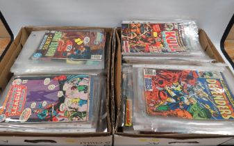 A COLLECTION OF OVER 150 COMICS CONTAINED IN TWO TRAYS, to include approximately 88 DC comics and 69