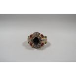 A HALLMARKED 9CT GOLD MULTI GEMSET DRESS RING, approx weight 4.2 g, ring size O