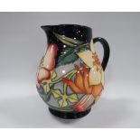 A MOORCROFT DAFFODIL PATTERNED WATER JUG, impressed, and painted marks to base, dated 2001 with E.