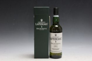 1 PRESENTATION BOXED BOTTLE OF LAPHROAIG HIGHGROVE EDITION SINGLE ISLAY MALT SCOTCH WHISKY 1991