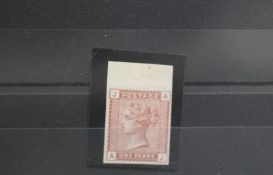 POSTAGE STAMP - S.G. 166a 1800 1d, imper.f from the top of the sheet, big margins all round (S.G.