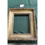 AN 18TH CENTURY GOLD FRAME, with acanthus leaf design to outer edge, frame W 6 cm, rebate 22 x 18