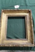 AN 18TH CENTURY GOLD FRAME, with acanthus leaf design to outer edge, frame W 6 cm, rebate 22 x 18