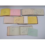 A COLLECTION OF FIVE AUTOGRAPH BOOKS CONTAINING MAINLY SPORTING SIGNATURES FOR CRICKETERS, SNOOKER