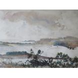 NAN HEATH (XX). Scilly Isles scene, 'High Town from Golf Course, Porth Loo St Mary's, Isles of