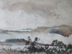 NAN HEATH (XX). Scilly Isles scene, 'High Town from Golf Course, Porth Loo St Mary's, Isles of