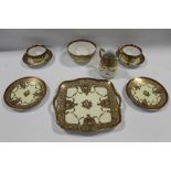 A COLLECTION OF NORITAKE CERAMICS, comprising a sandwich plate, cream jug, sugar bowl and two