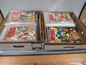 A COLLECTION OF OVER 125 MARVEL COMICS CONTAINED IN TWO TRAYS, to include Conan the Barbarian, 12