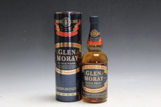 1 VINTAGE BOTTLE OF GLEN MORAY SCOTCH WHISKY SINGLE SPEYSIDE MALT MELLOWED IN CHARDONNAY BARRELS,