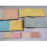 A COLLECTION OF SIX AUTOGRAPH BOOKS CONTAINING MAINLY ACTORS / ACTRESSES, to include rare signatures